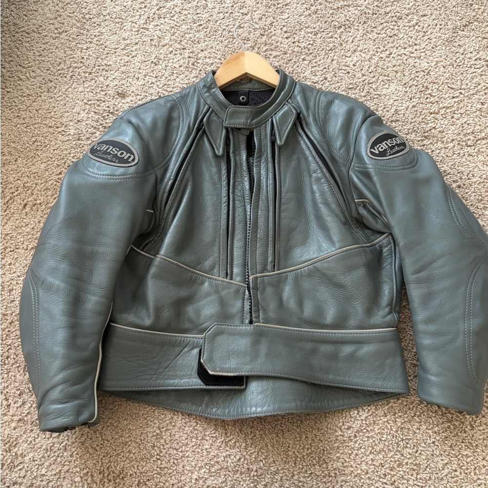Vanson Gray Leather Jacket